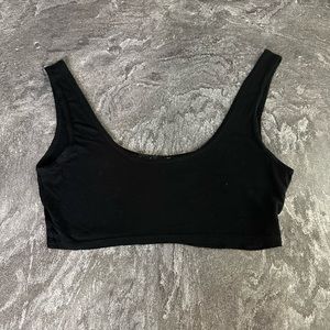 Boohoo Black Lightweight Crop Top/Bra Top Size 4
